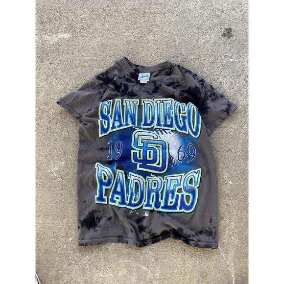 '47 Other - San‎ Diego Padres Shirt Mens Small Gray Tie Dye MLB Baseball 47 Vintage Tubular